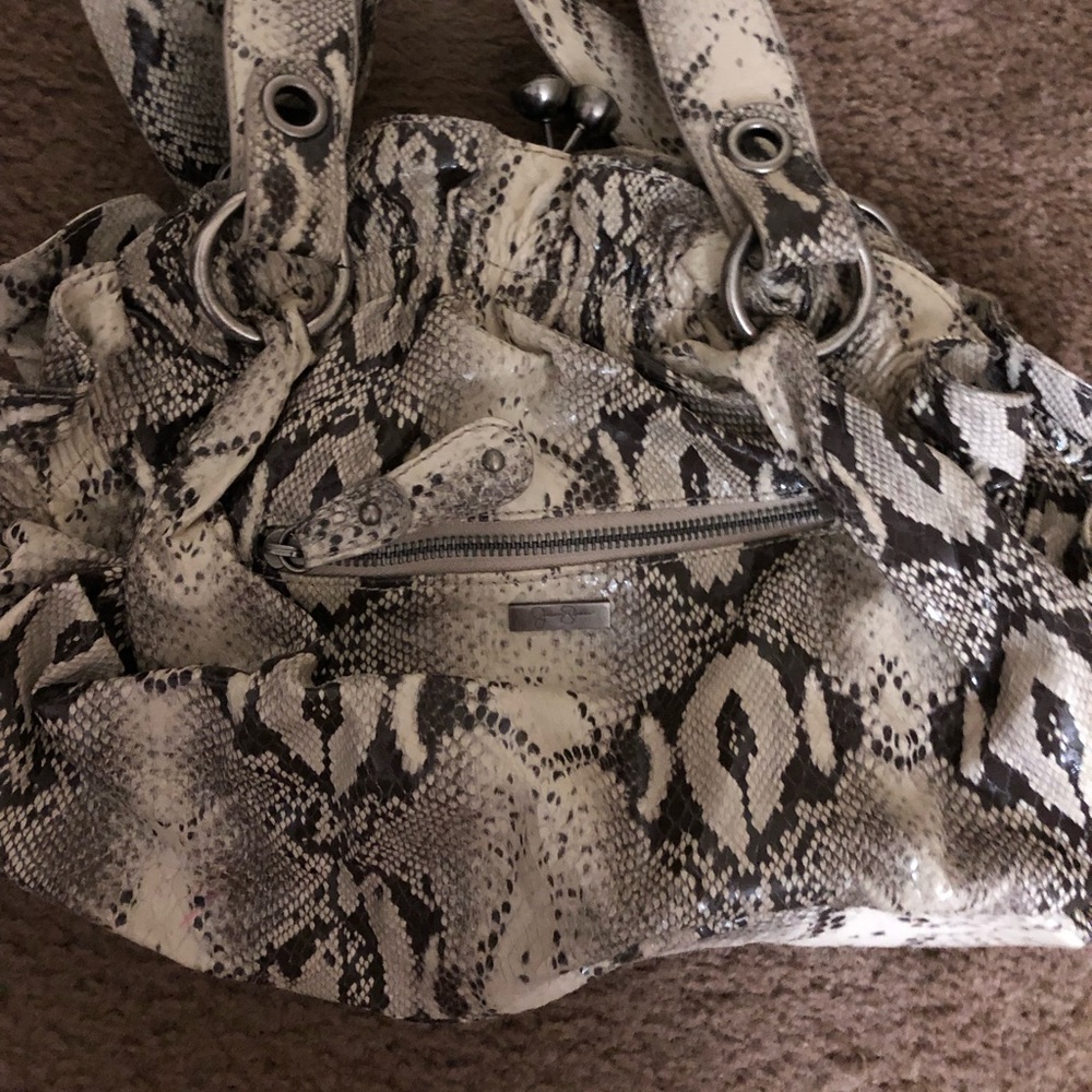 Jessica Simpson snake skin bag Moving sale